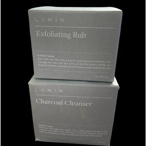 LUMIN Men’s Set of Exfoliating Rub & Charcoal Cleanser…NWT!